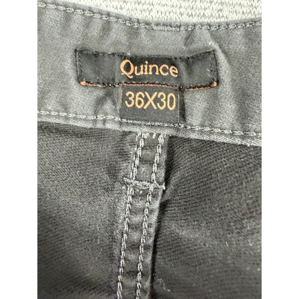 Quince Mens 5-Pocket Chino Pants Charcoal Grey Stretch Cotton 36x30* 28